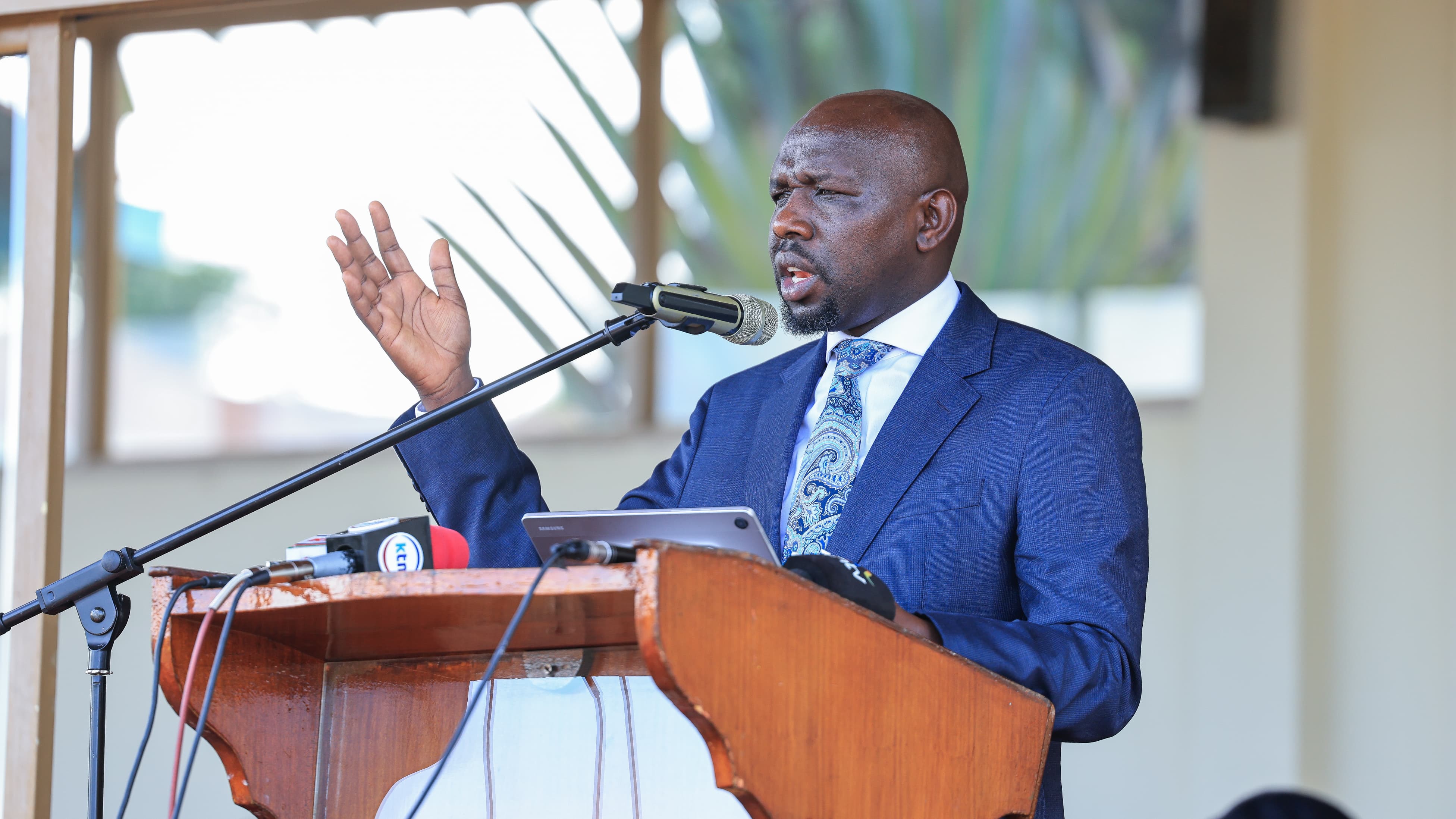 CS Kipchumba Murkomen at Kiganjo Police Training College