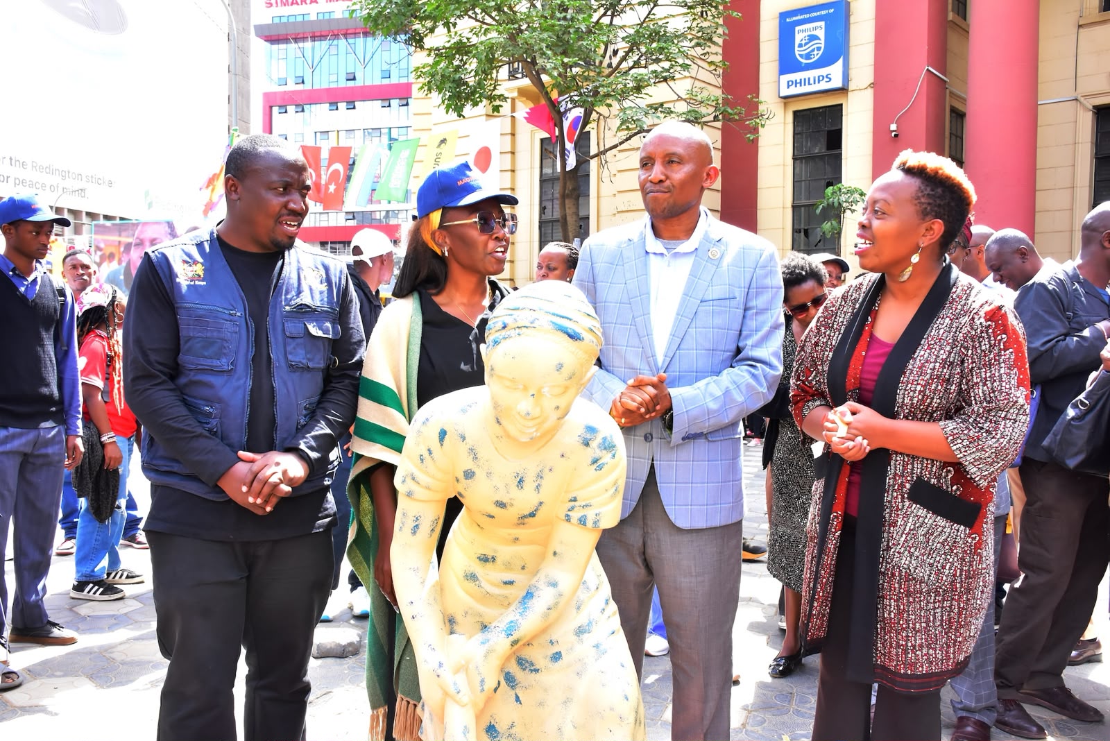 Not Invisible Anymore monument installation and child protection advocates in Nairobi