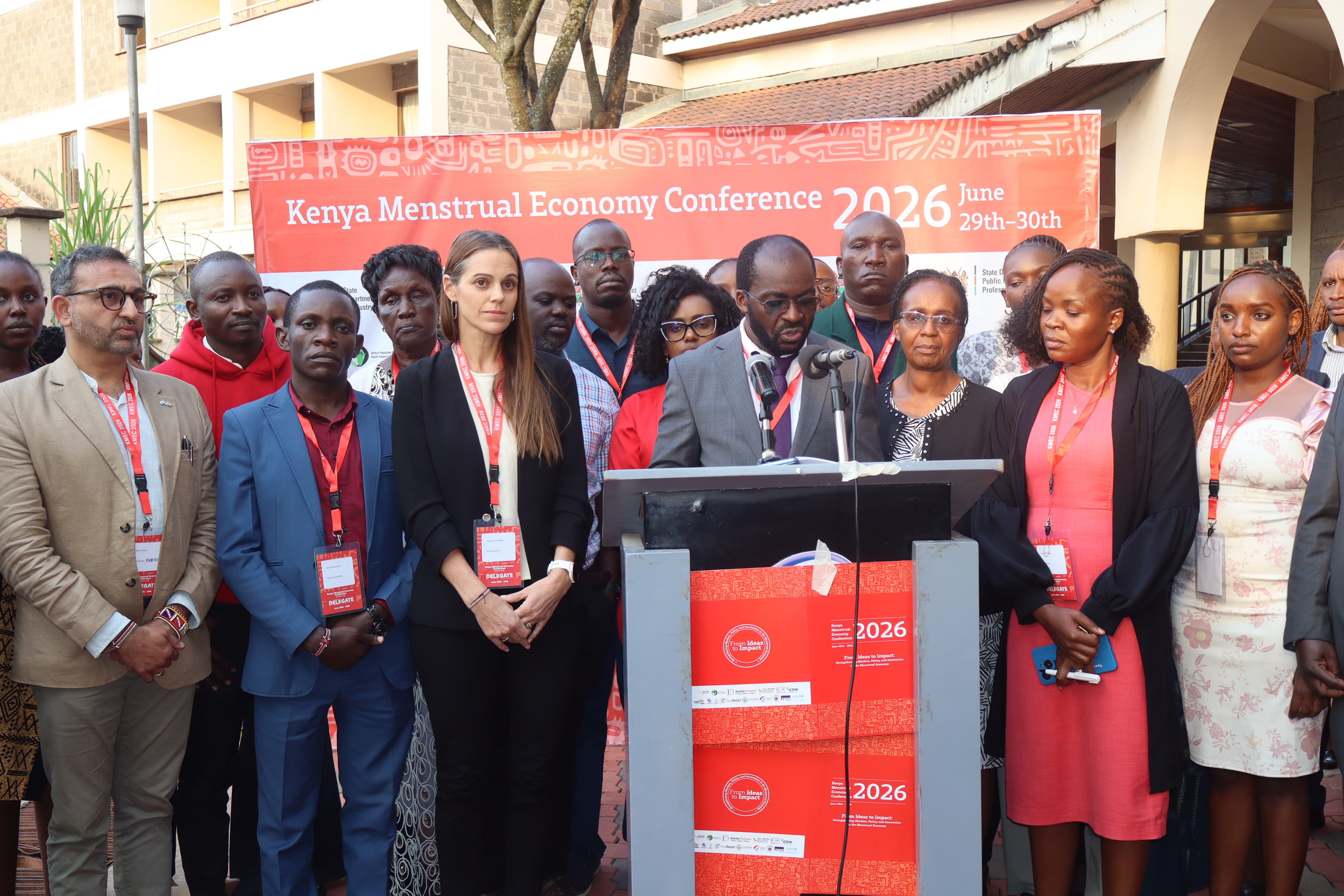 Kenyan leaders and partners at the Kenya Menstrual Economy Conference 2026