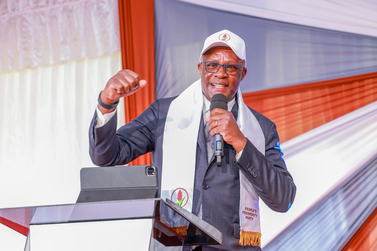 Eliud Owalo at the launch of the People's Prosperity Party in Nairobi